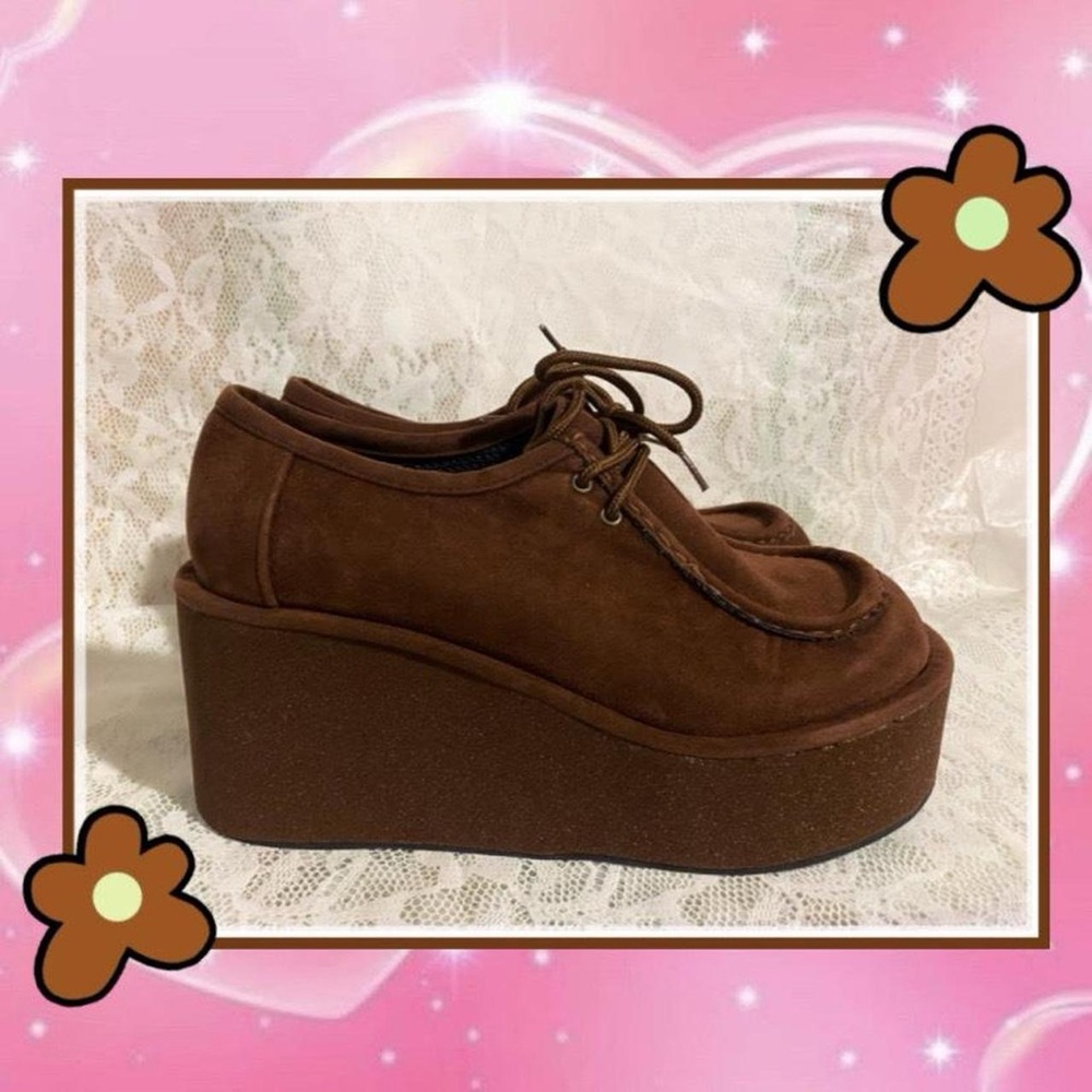 Vintage 90s Chunky Platform Loafers - Picture 2 of 3
